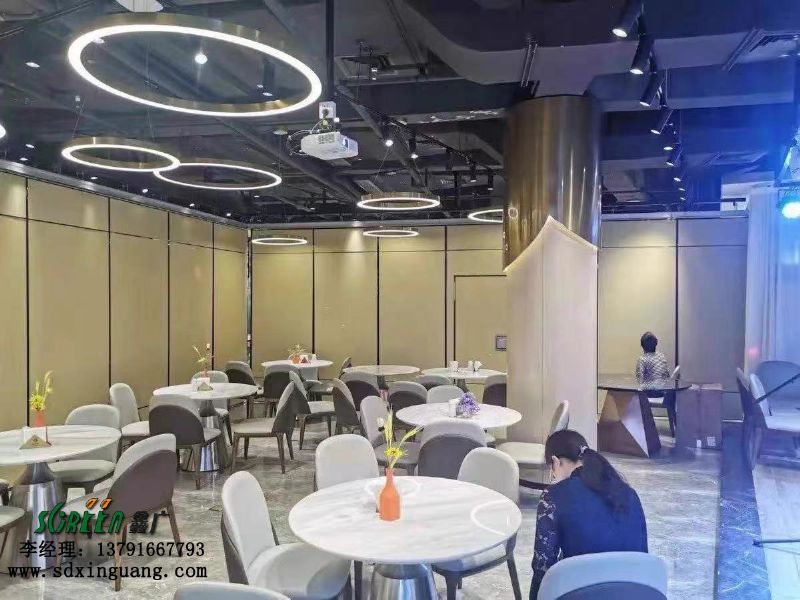 濰坊酒店活動(dòng)隔斷墻飯店包廂，移動(dòng)折疊推拉隔斷